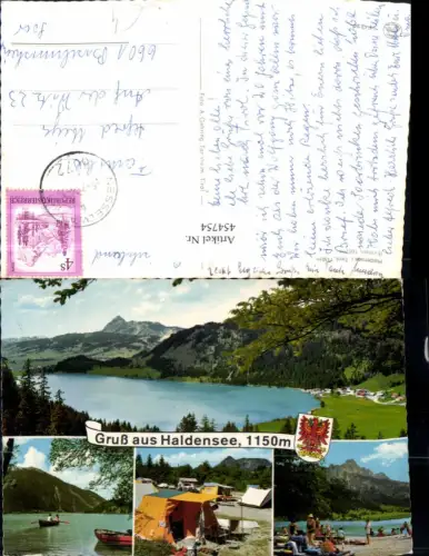 454754,Haldensee See b. Tannheim Camping Strandbad Mehrbildkarte