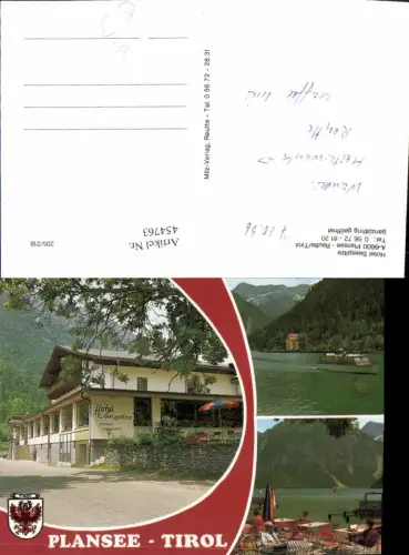 454763,Plansee See b. Reutte Hotel Seespitze Mehrbildkarte