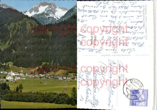 471843,Elbigenalp im Lechtal Totale m. Ramstallkopf Bergkulisse