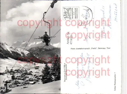 471852,Berwang in Tirol Totale Sessellift Bergkulisse Winterbild