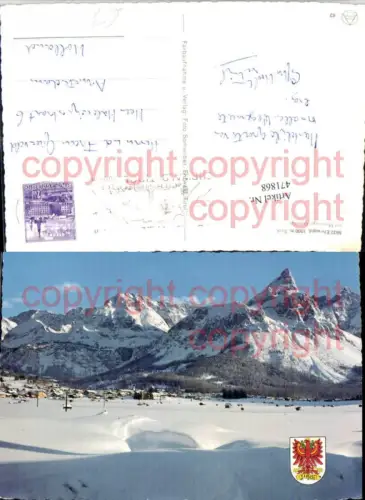 471868,Ehrwald Totale m. Mieminger Gebirge Bergkulisse Winterbild