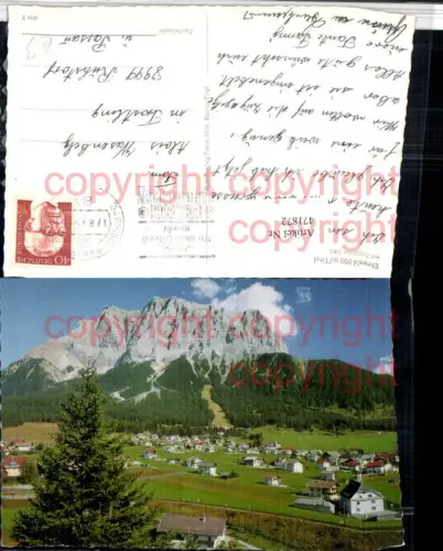 471872,Ehrwald Totale m. Zugspitze Bergkulisse