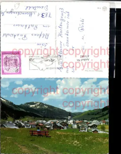 471882,Tannheim Totale m. Wannenjoch Bergkulisse