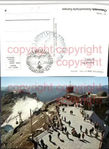 475843,Zugspitze b. Ehrwald Bergstation Seilbahn Bergkulisse