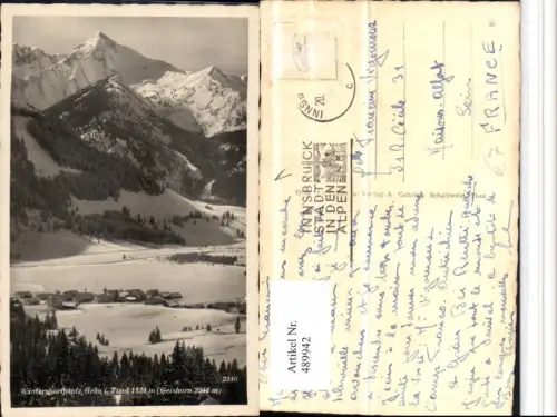 489942,Grän in Tirol Totale m. Geishorn Bergkulisse Winterbild