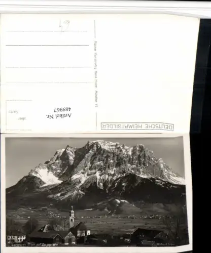 489967,Lermoos Teilansicht m. Blick auf Zugspitze Bergkulisse