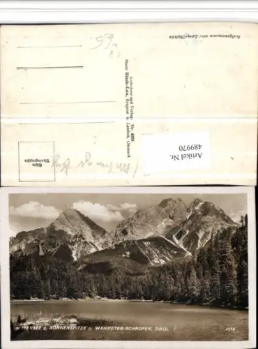 489970,Mittersee See b. Ehrwald geg. Sonnenspitze Bergkulisse pub Risch-Lau 4958