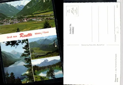 506062,Reutte Totale Seilbahn See Mehrbildkarte