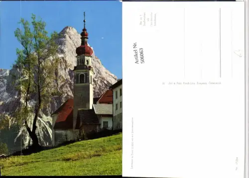506063,Lermoos Kirche m. Sonnenspitze Bergkulisse
