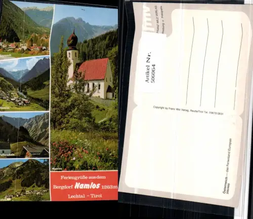506064,Namlos im Lechtal Stanzach Totale Kirche Mehrbildkarte