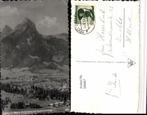 506067,Reutte u. Breitenwang Totale m. Tannheimerberge Bergkulisse