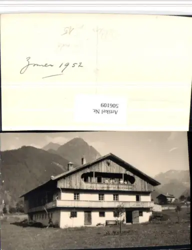 506109,Seltene Foto AK Ehrwald Haus Bergkulisse
