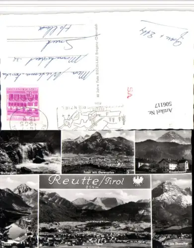 506117,Reutte Totale Kreckelmoos Plansee Stuibenfall Mehrbildkarte pub Risch-Lau