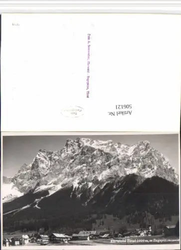 506121,Ehrwald Totale m. Zugspitze Bergkulisse pub A. Somweber