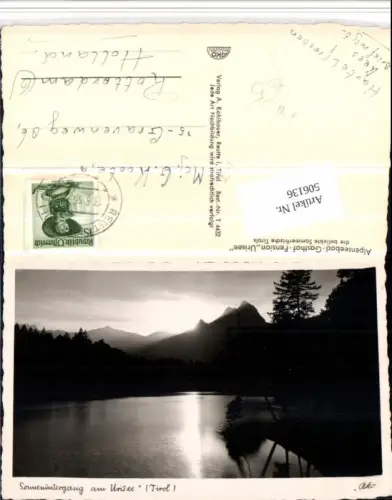 506136,Sonnenuntergang am Urisee See b. Reutte Bergkulisse
