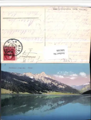 506166,Haldensee See b. Tannheim Bergkulisse pub Purger e Co 14212