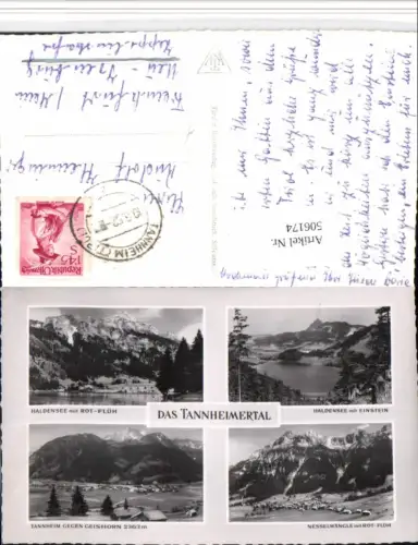 506174,Haldensee Tannheim Nesselwängle Totale Mehrbildkarte