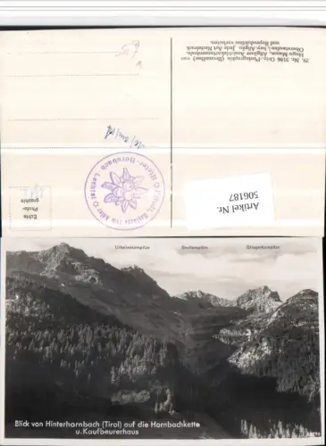 506187,Blick von Hinterhornbach auf Hornbachkette Bergkulisse