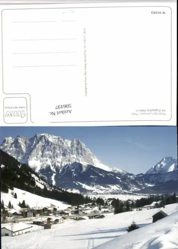 506197,Gries b. Lermoos Totale m. Zugspitze Bergkulisse Winterbild