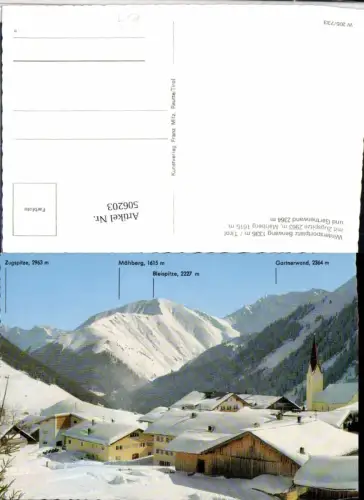 506203,Berwang Teilansicht m. Zugspitze Bergkulisse Winterbild