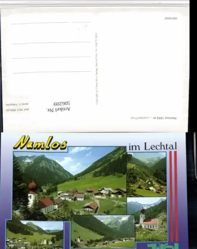 506209,Namlos im Lechtal Totale Kirche Mehrbildkarte