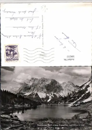 506212,Seebensee See b. Ehrwald geg. Zugspitze Bergkulisse pub Risch-Lau 5539