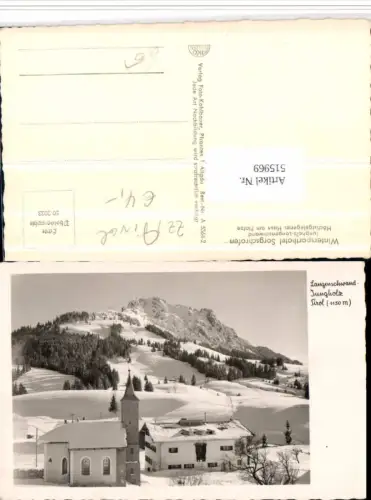 515969,Langenschwand-Jungholz in Tirol Kirche Bergkulisse Winterbild