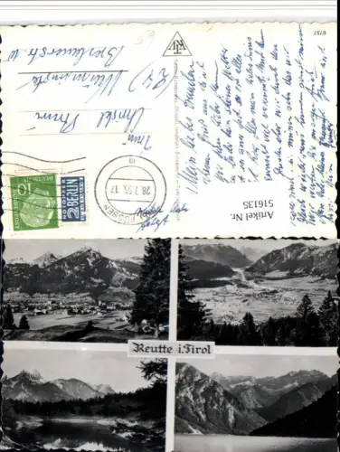 516135,Reutte Totale See Bergkulissen Mehrbildkarte