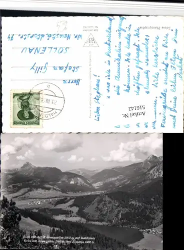 516142,Blick von d. Krinnenspitze auf Haldensee Grän Bergkulisse