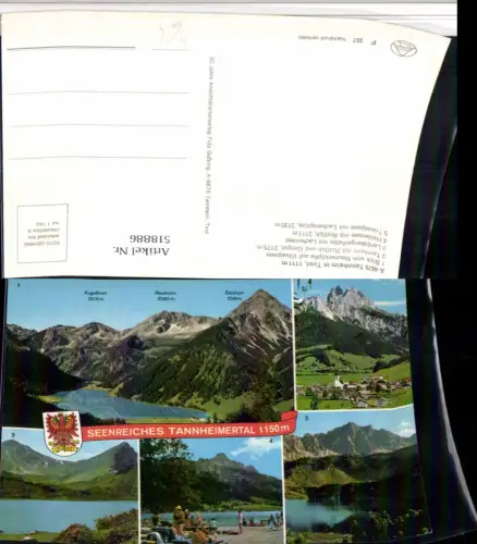 518886,Tannheim Totale Haldensee Traualpsee Mehrbildkarte