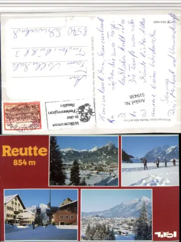 519438,Reutte Totale Langläufer Winterbilder Mehrbildkarte