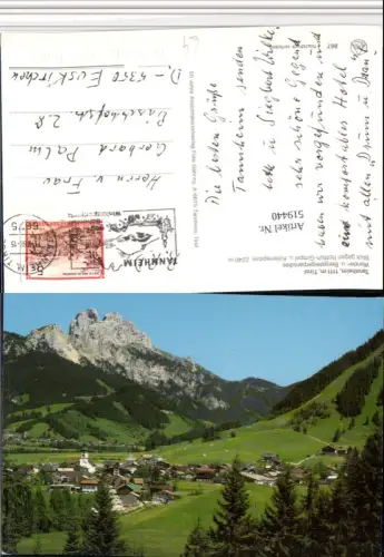 519440,Tannheim Totale geg. Rotflüh Bergkulisse
