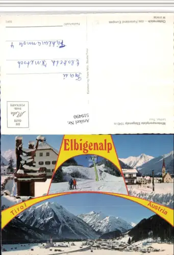 519490,Elbigenalp Totale Skilift Winterbilder Mehrbildkarte