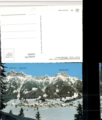 519502,Nesselwängle Totale m. Rotflüh Bergkulisse Winterbild