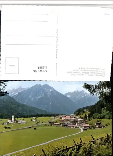 519881,Elbigenalp im Lechtal Totale m. Wetterspitze Bergkulisse