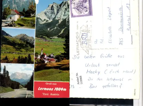 519968,Lermoos Totale Brunnen Straße Mehrbildkarte