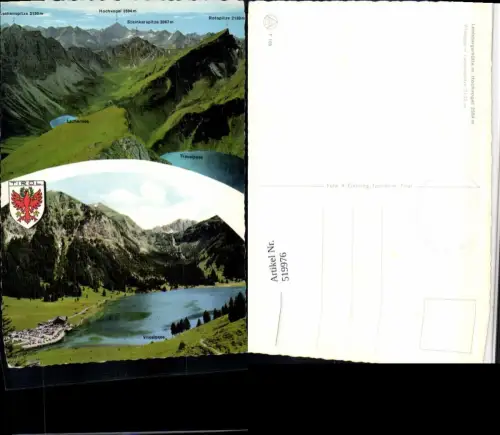 519976,Vilsalpsee See b. Tannheim Bergkulisse Mehrbildkarte