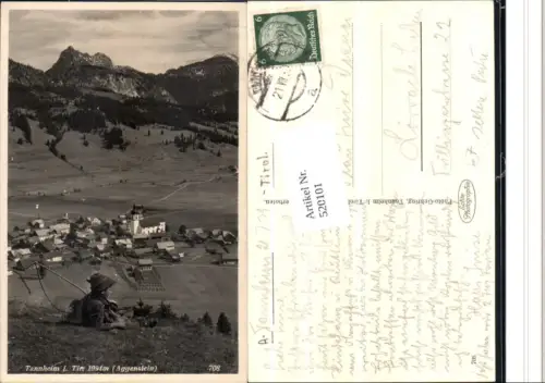 520101,seltene Foto-AK Tannheim in Tirol Aggenstein Junge Wanderer wandert
