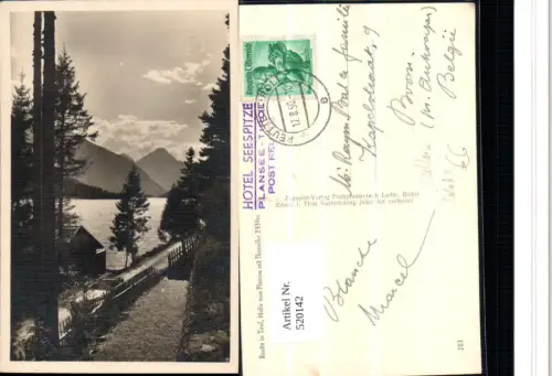 520142,Seltene Foto AK Reutte Plansee See m. Thaneller Bergkulisse