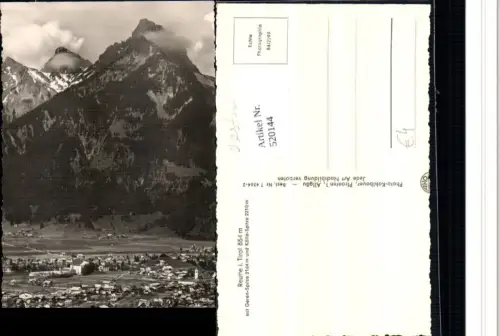 520144,Reutte Totale m. Gerenspitze u. Köllespitze Bergkulisse