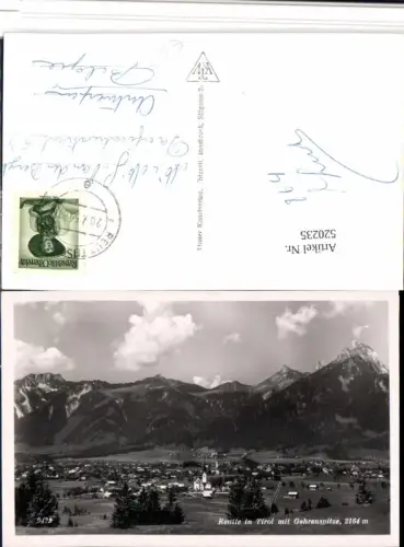 520235,Reutte Totale m. Gehrenspitze Bergkulisse