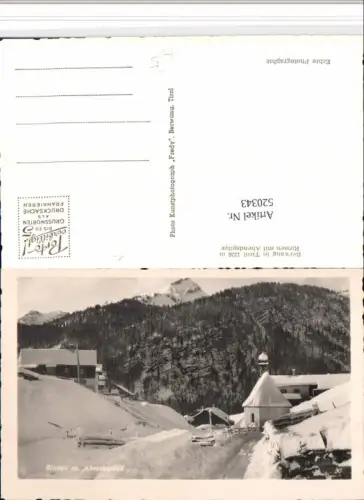520343,Berwang Rinnen Kapelle m. Abendspitze Bergkulisse Winterbild