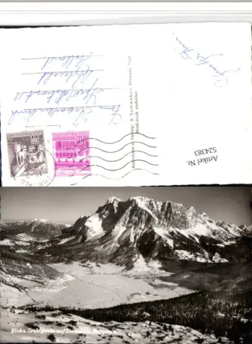 524383,Blick v. Grubigstein auf Ehrwald Totale Bergkulisse Winterbild