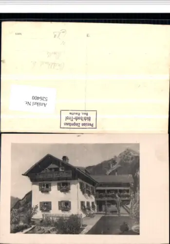 526400,seltene Foto-AK Bichlbach bei Reutte Pension Zingerhaus