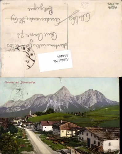 544444,tolle AK Lermoos m. Sonnenspitze Häuseransicht
