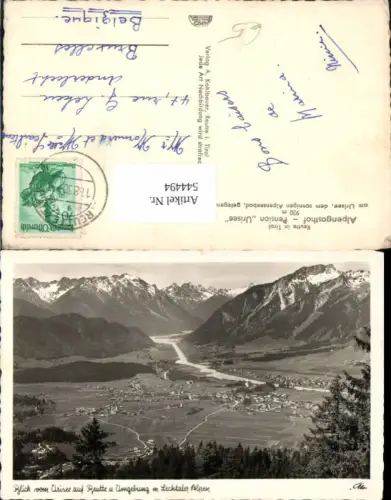544494,Blick v. Urisee auf Reutte Lechtal