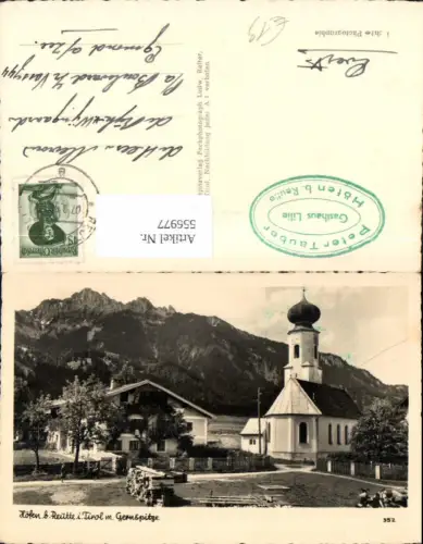 556977,tolle Partie Höfen bei Reutte in Tirol Kirche Gernspitze