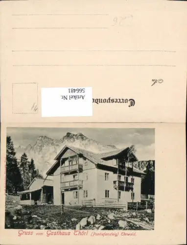 566481,Litho Ehrwald Gasthaus Thörl Pontiefensteig
