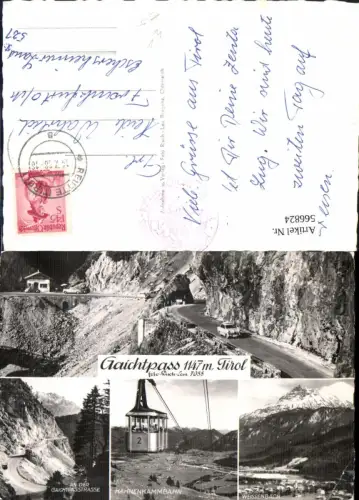 566824,Mehrbild Ak Gaichtpass Gaichtpassstrasse Weißenbach am Lech Hahnenkammbahn pub Risch-Lau