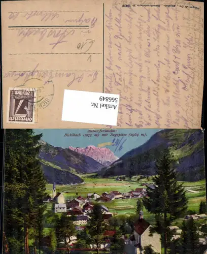 566849,Ausserfernbahn Bichlbach m. Zugspitze pub Purger Co 13472